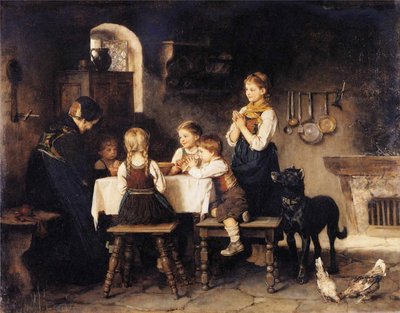 Grace Before Meal by Franz Defregger